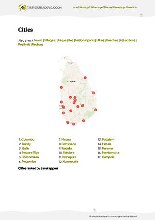 example page 4 from our offline Travel Guide for Sri Lanka